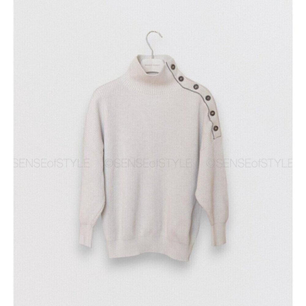 Brunello Cucinelli Cotton Sweater Top Monili Women Womens Size XS
